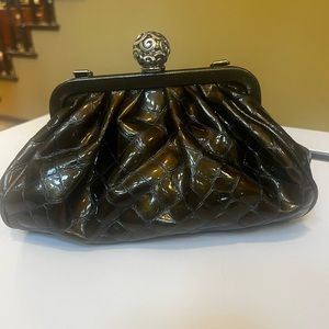 Brighton Green Embossed Faux Leather Mini Purse